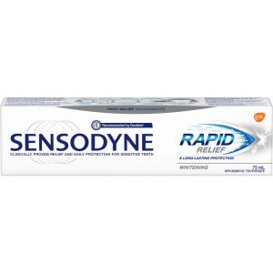 Sensodyne Rapid Relief Whitening Toothpaste for Sensitive Teeth 75 mL