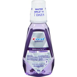 Crest 3D White Brilliance Whitening Mouthwash, Clean Mint, 500 mL
