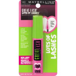 Maybelline Great Lash Lots Of Lashes Washable Mascara - Blackest Black