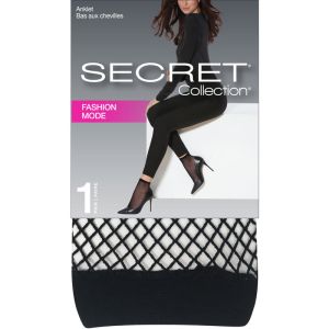 Secret Collection Medium Fishnet Anklet - Noir