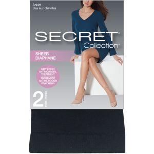 SECRET COLLECTION Sheer Anklet in Noir