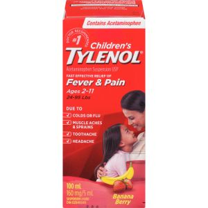 Children's Tylenol Medicine, Banana Berry Flavor, 100 mL