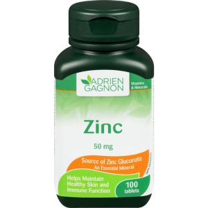 Adrien Gagnon Zinc 50mg 100 Tablets
