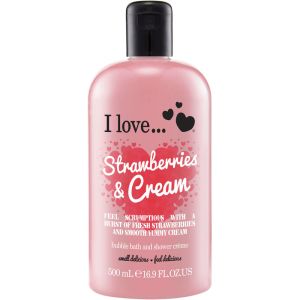 I Love Strawberry & Cream Bath & Shower 500 mL