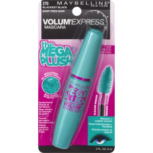 Maybelline Volum' Express The Mega Plush Washable Mascara - Blackest Black