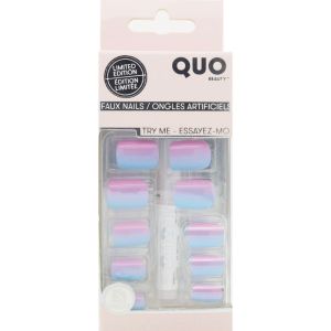 Quo Beauty Iridescent Blue Faux Nail Kit with Glue