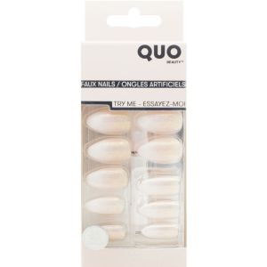 Quo Beauty Faux Nail Kit with Glue - Rose Gold French