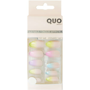 Quo Beauty Iridescent Blue Faux Nail Kit with Glue