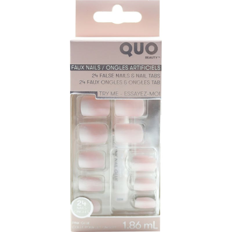 Quo Beauty Faux Nail Kit with Glue - French