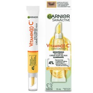 Garnier SkinActive Brightening Eye Cream with Vitamin C, Niacinamide, Caffeine, and Banana Powder