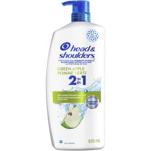 Head & Shoulders Green Apple 2-in-1 Anti-Dandruff Shampoo + Conditioner, 835 ML