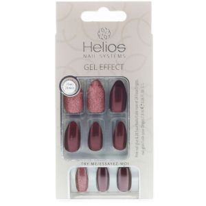 Helios Gel Effect Artificial Nail Color: Burgandy