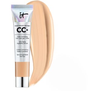 IT Cosmetics CC Cream Foundation with SPF 50+ Your Skin But Better, Medium Travel Size