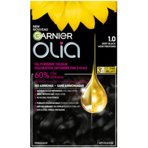 Garnier Olia Permanent Hair Dye No Ammonia and Oil Powered, Deep Black