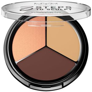 NYX Professional Makeup 3 Steps To Sculpt Face Sculpting Palette - Medium