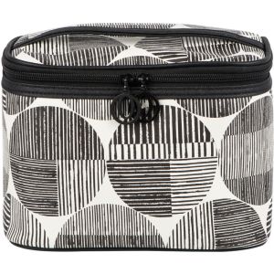 Quo Beauty Black and White Dots Train Case