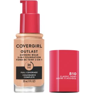 COVERGIRL Outlast Extreme Wear 3-in-1 Full Coverage Liquid Foundation - Golden Ivory