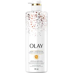 Olay Exfoliating & Moisturizing Body Wash with Sugar, Cocoa Butter, and B3 591 ML