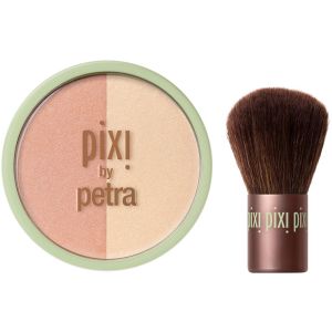 Pixi Beauty Blush Duo + Kabuki Color: Peach Honey