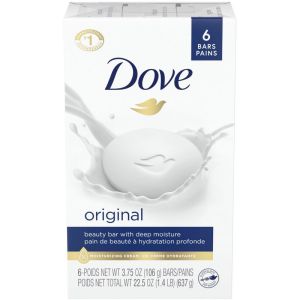 DOVE BAR 6X106G WHITE - Moisturizing Beauty Bar