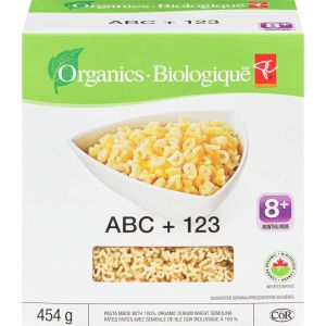 PC Organics PCO Toddler Mini Pasta, Alphabet 454 g