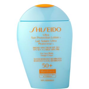 Shiseido Ultra Sun Protection Lotion WetForce SPF 50+ for Sensitive Skin and Children