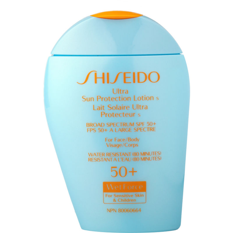 Shiseido Ultra Sun Protection Lotion WetForce SPF 50+ for Sensitive Skin and Children