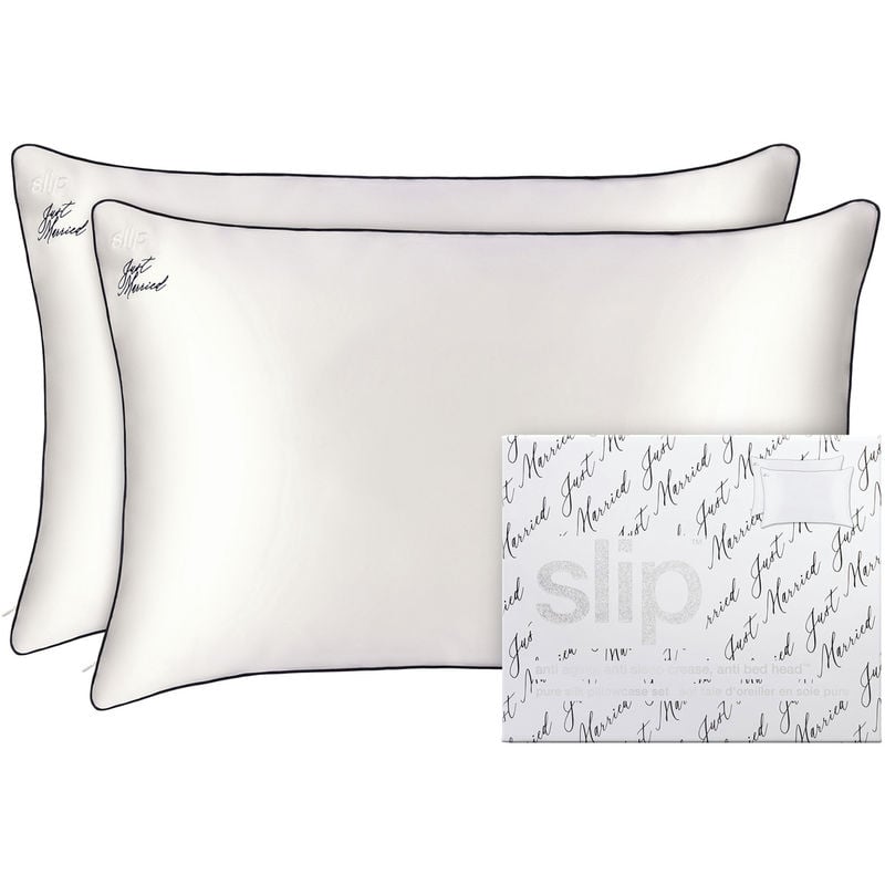 Slip Slip Pure Silk Queen Pillowcase Duo – Just Married Just Married Ea ...