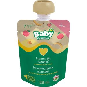 Baby Gourmet Banana Fig Oatmeal - Organic, No Added Sugar or Salt, Packed with Protein