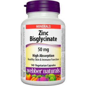 Webber Zinc Bisglycinate, 50 mg, 140 Vegetarian Capsules