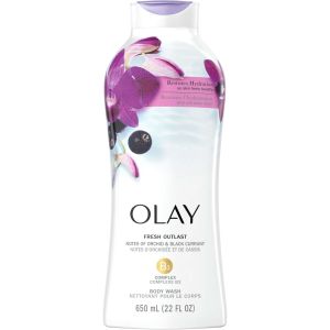 Olay Fresh Outlast Body Wash, Orchid & Black Currant 650 ML