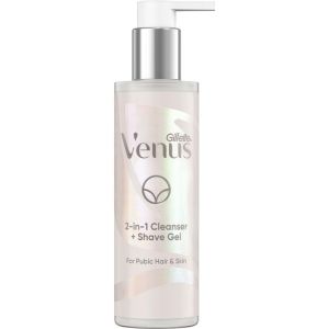 Venus Gillette 2-in-1 Cleanser + Shave Gel for Pubic Hair and Skin, 190 mL