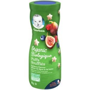 GERBER Organic Puffs, Fig Berry, Baby Snacks (42 g)