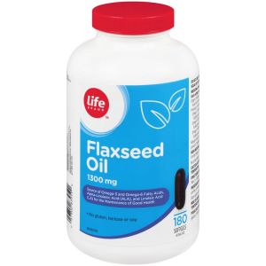 Life Brand Flaxseed Oil 1300mg 180 Capsules
