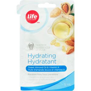 Life Brand Hydrating Face Mask, Sweet Almond Oil & Vitamin A 15 mL
