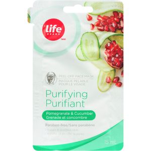 Life Brand Purifying Peel-Off Face Mask, Pomegranate & Cucumber 15 mL