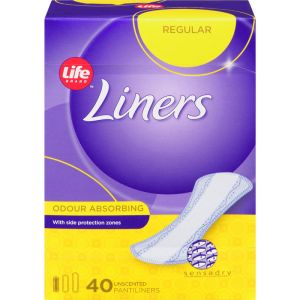 Life Brand LB Pantyliner Odor Control Regular 40 ea