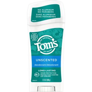 Tom's of Maine Long-Lasting Aluminum-Free Natural Deodorant for Women, Unscented 64 g