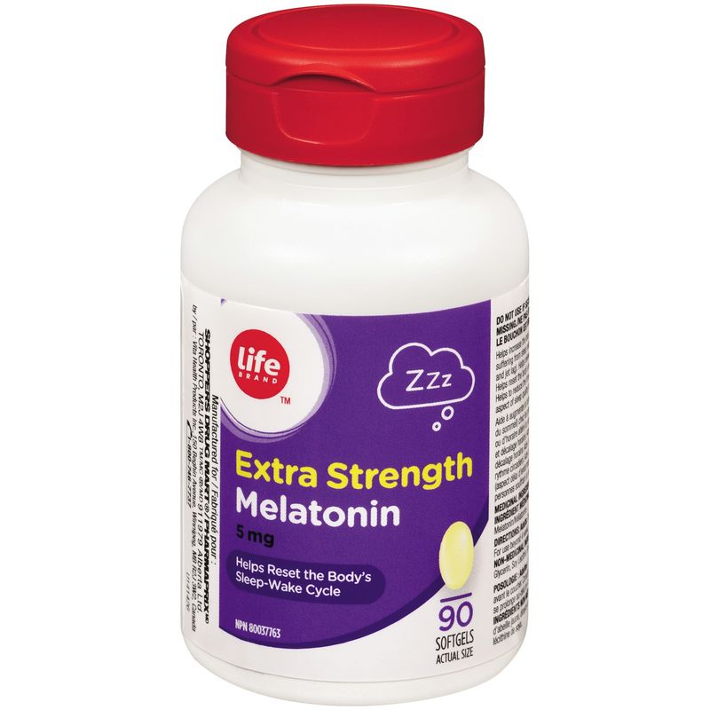 Life Brand Extra Strength Melatonin 5 mg 90 Capsules