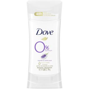 Dove 0% Aluminum Deodorant Stick for 48-Hour Odour Protection Lavender & Vanilla Scent