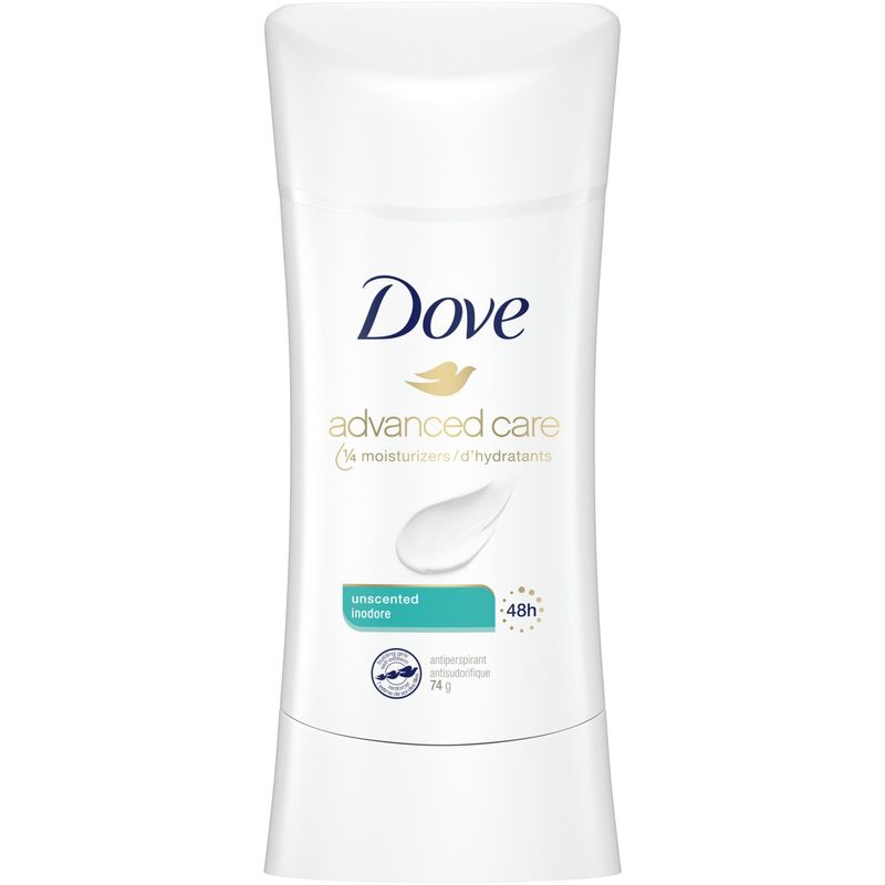 Dove Advanced Care Antiperspirant Deodorant Stick Unscented