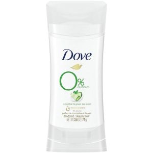 Dove 0% Aluminum Deodorant for Smooth Underarms Cucumber & Green Tea