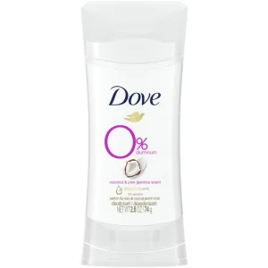 Dove 0% Aluminum Deodorant for Smooth Underarms Coconut & Pink Jasmine Antibacterial Odour Protection 74 g