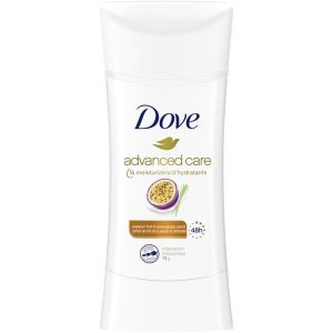 Dove Advanced Care Antiperspirant Stick for 48-Hour Sweat and Odour Protection Passion Fruit & Lemongrass Non-Irritating Deodorant with 0% Ethanol Alcohol 74g