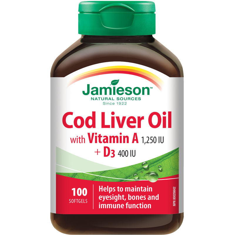 Jamieson Cod Liver Oil Softgels 100 Count
