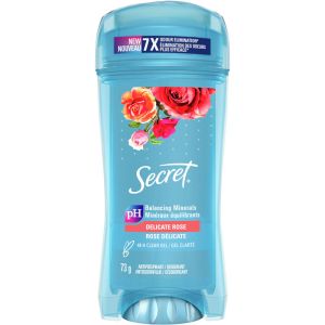 Secret Fresh Clear Gel Antiperspirant and Deodorant for Women, Delicate Rose Scent 73 G
