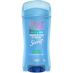 Secret Outlast Sweat & OdorClear Gel Women's Antiperspirant Deodorant, Unscented, 73g