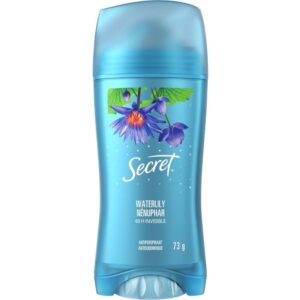 Secret Secret Invisible Solid Antiperspirant and Deodorant, Waterlily Scent, 73g