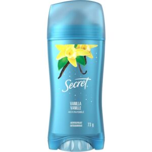 Secret Secret Invisible Solid Antiperspirant and Deodorant, Vanilla Scent, 73 g