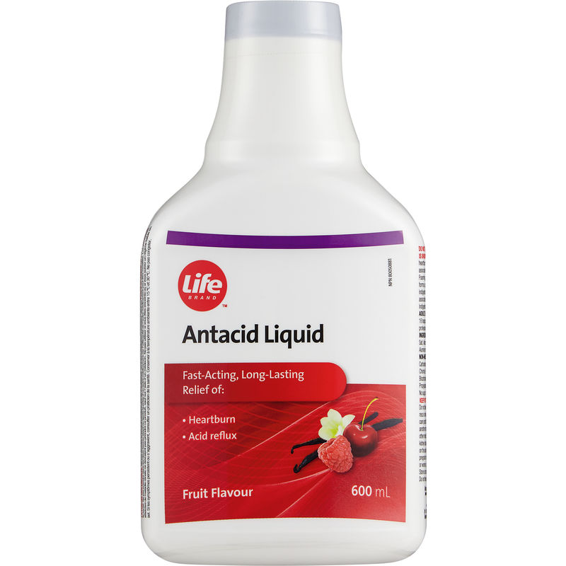 Life Brand LB Heartburn Relief Berry 600 mL Antacid Liquid